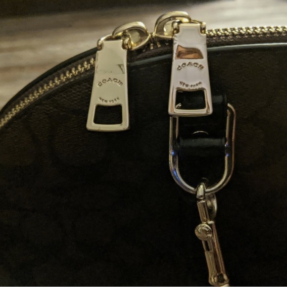 Coach Brown and Black Signature Handbag - Picture 5 of 5